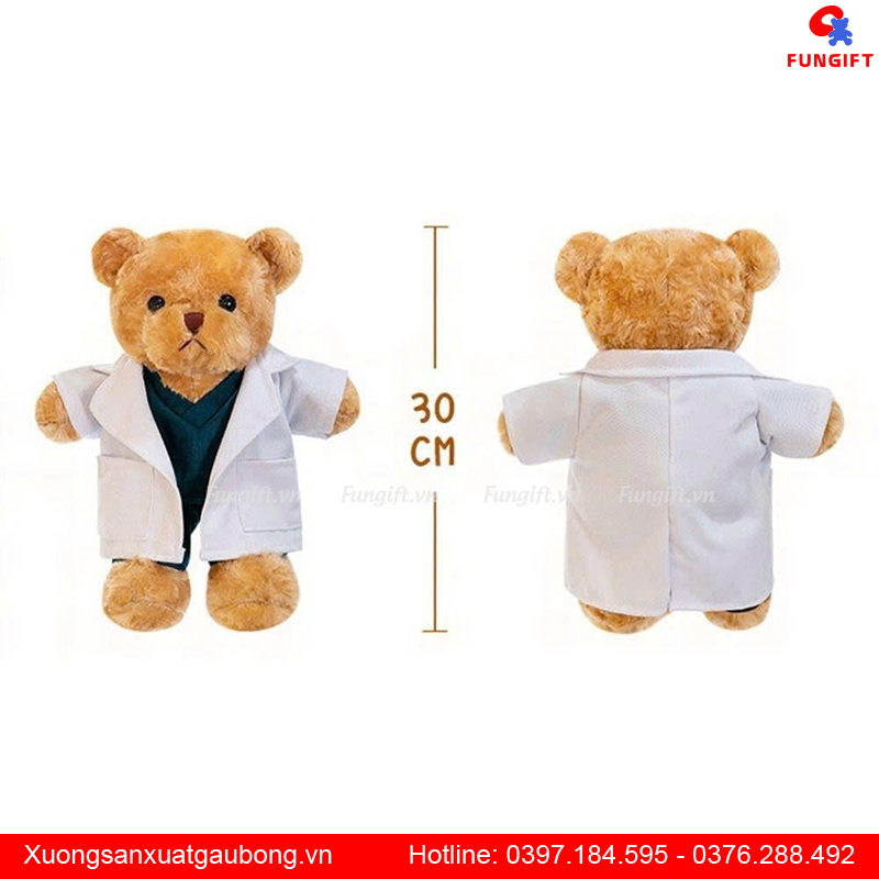 Gấu bác sĩ nhồi bông