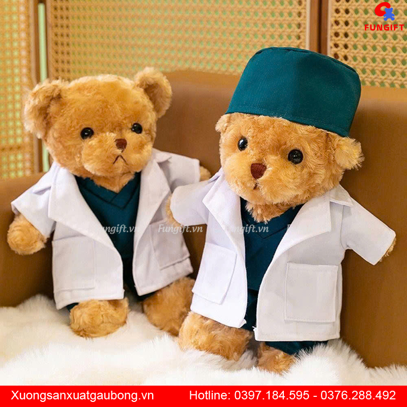 Gấu bông bác sĩ sản xuất theo yêu cầu