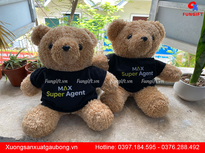 Gấu bông in logo làm quà tặng khách hàng sự kiện