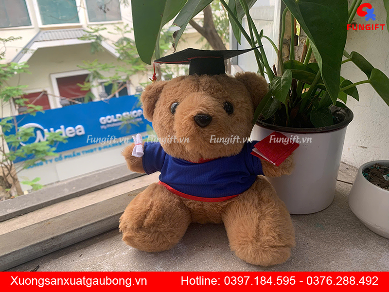 Gấu bông tốt nghiệp giá sỉ size 20cm