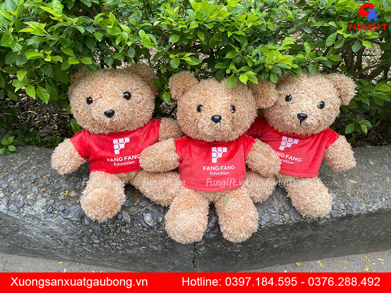 Gấu nhồi bông in logo làm quà tặng