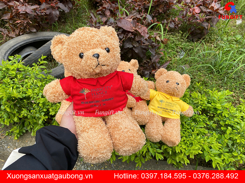 Gấu nhồi bông in logo