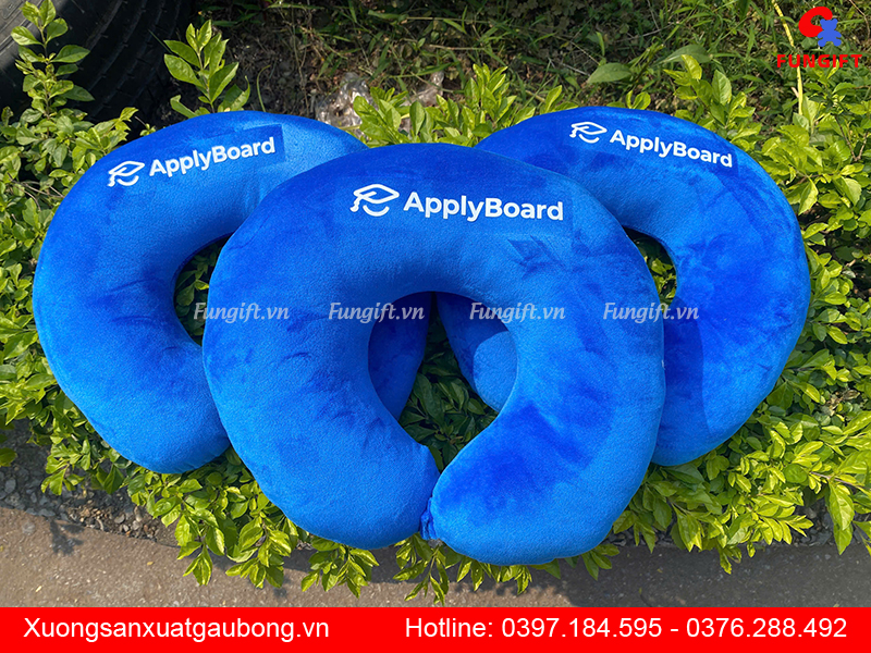 Gối kê cổ chữ U in logo