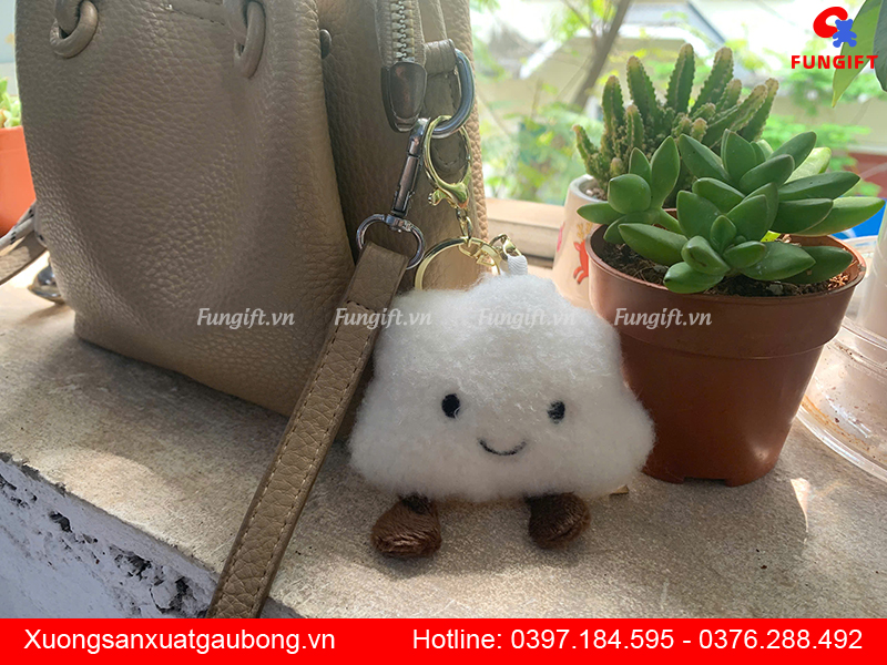Móc khoá gấu bông hình đám mây