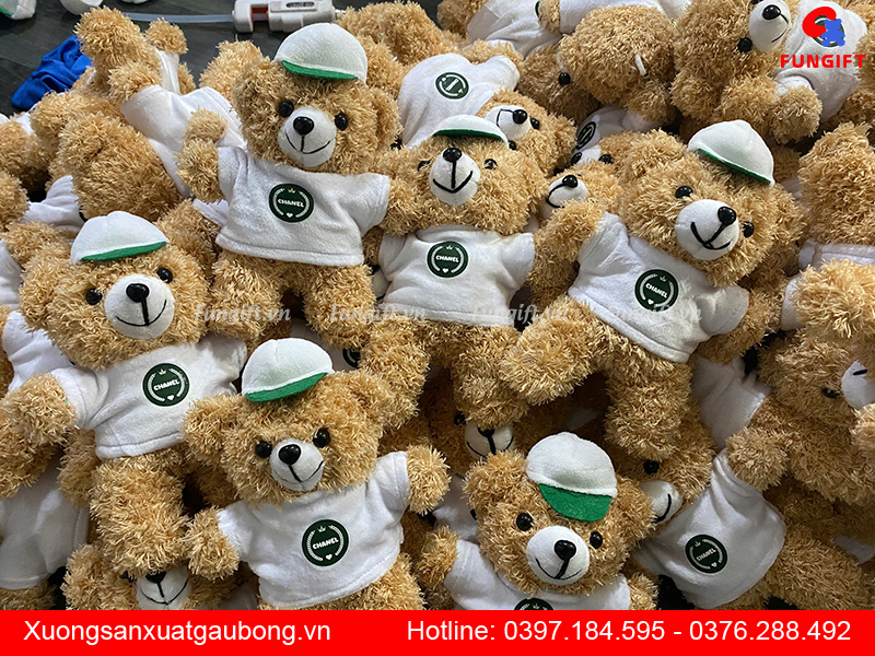 Cơ sở sản xuất gấu móc khóa in logo