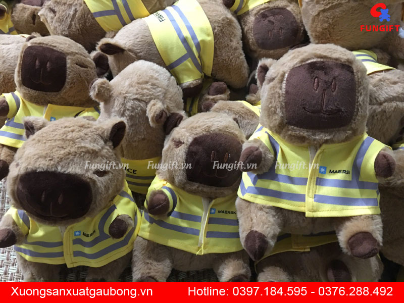 Đặt in gấu bông capybara bảo hộ