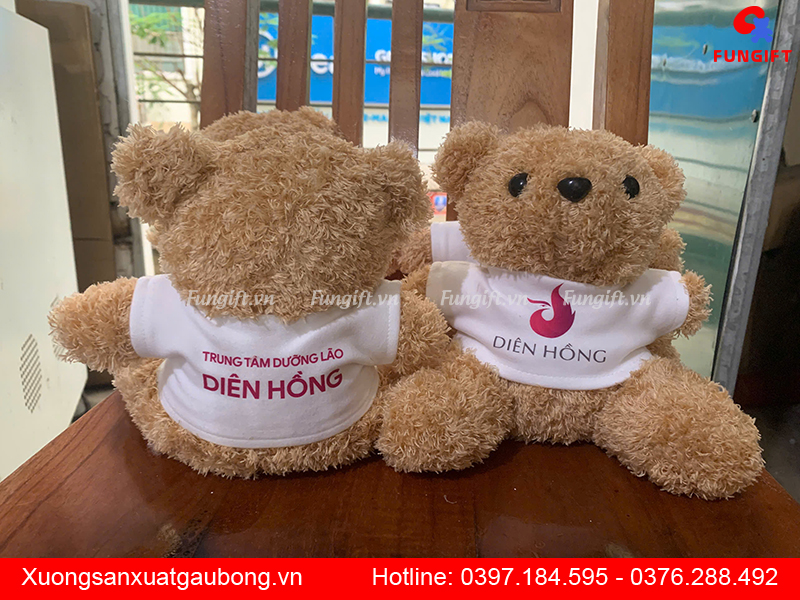 Gấu bông in logo làm quà tặng
