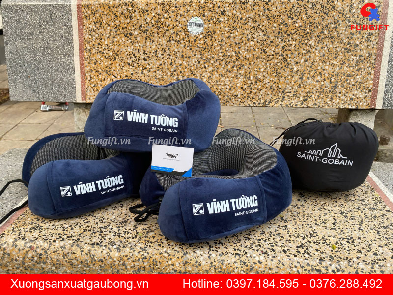 In logo lên gối chữ U cao su non