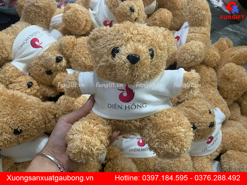 Mẫu gấu bông in tên số lượng lớn