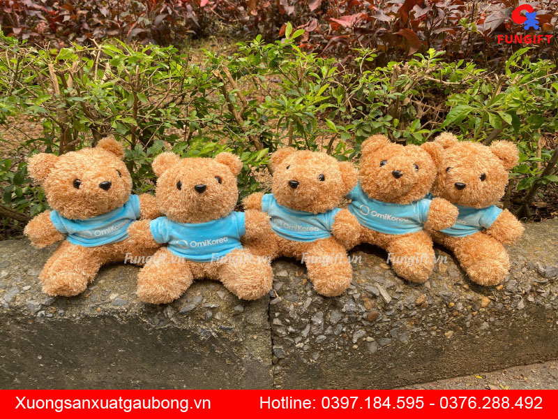 Mẫu gấu bông sản xuất in logo