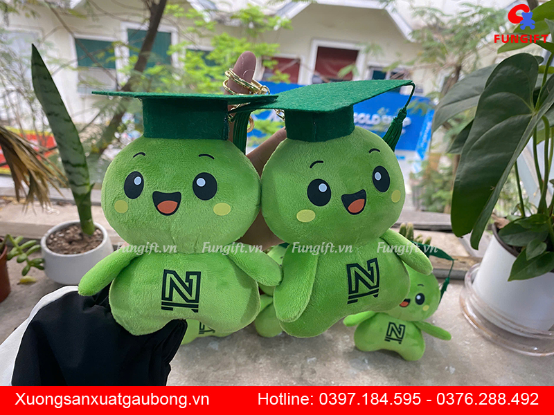 Mẫu gấu hạt đậu nhồi bông in logo