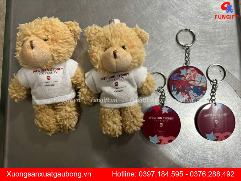 Mẫu gấu móc khóa trang trí in giá rẻ