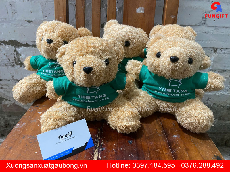 Quà tặng khuyến mãi gấu bông in logo