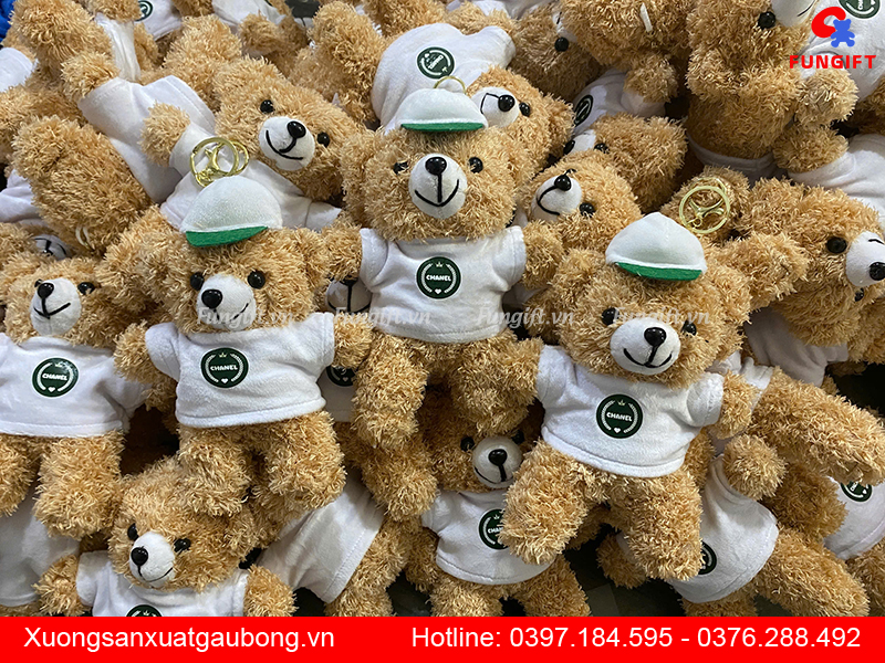 Sản xuất gấu móc khóa phụ kiện mũ