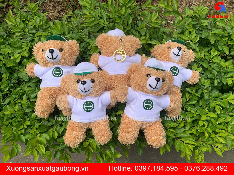 Xưởng in gấu móc khóa đội mũ