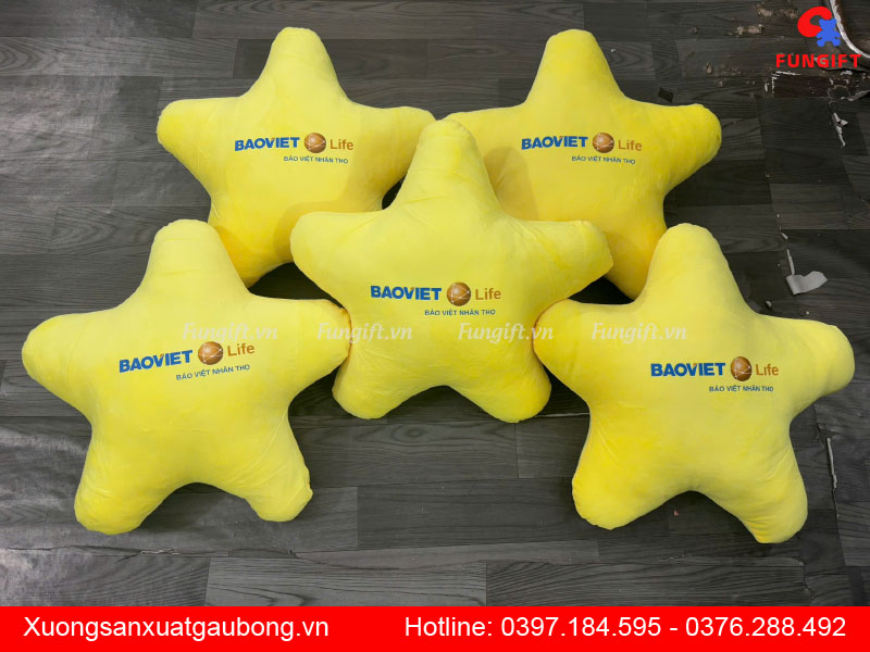 Gấu bông hình ngôi sao in logo