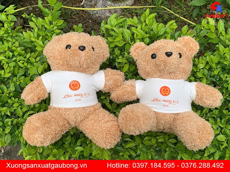 Gấu bông in logo theo yêu cầu