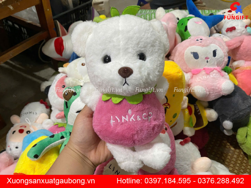 Gấu bông in logo theo yêu cầu làm quà tặng doanh nghiệp