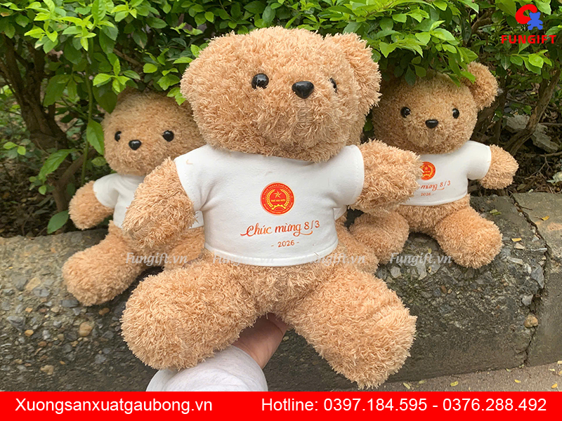 Gấu bông quà tặng 8-3 cho nhân viên