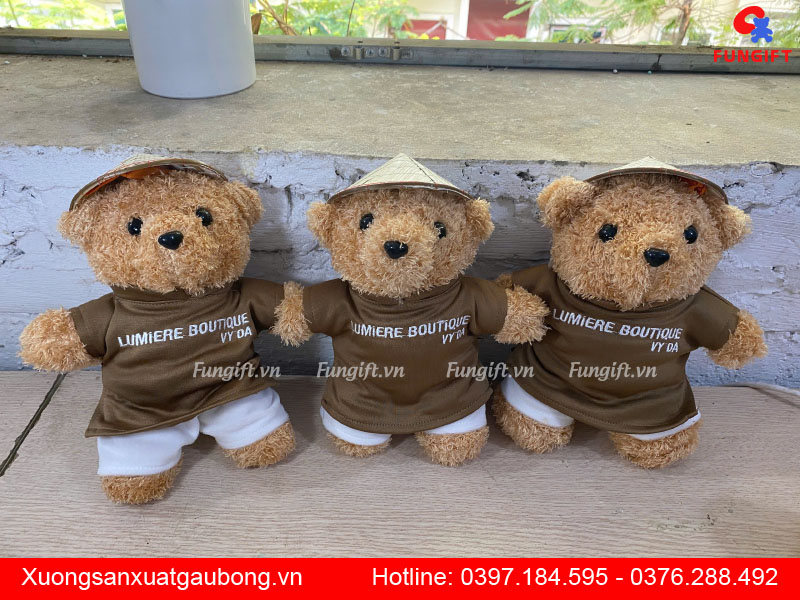 Gấu bông teddy mặc áo dài