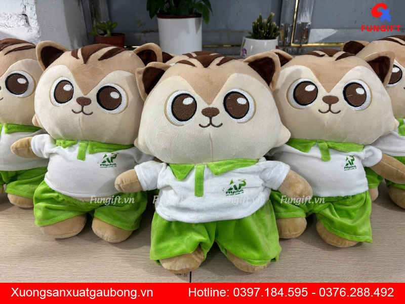 Gấu bông thương hiệu in logo làm quà tặng