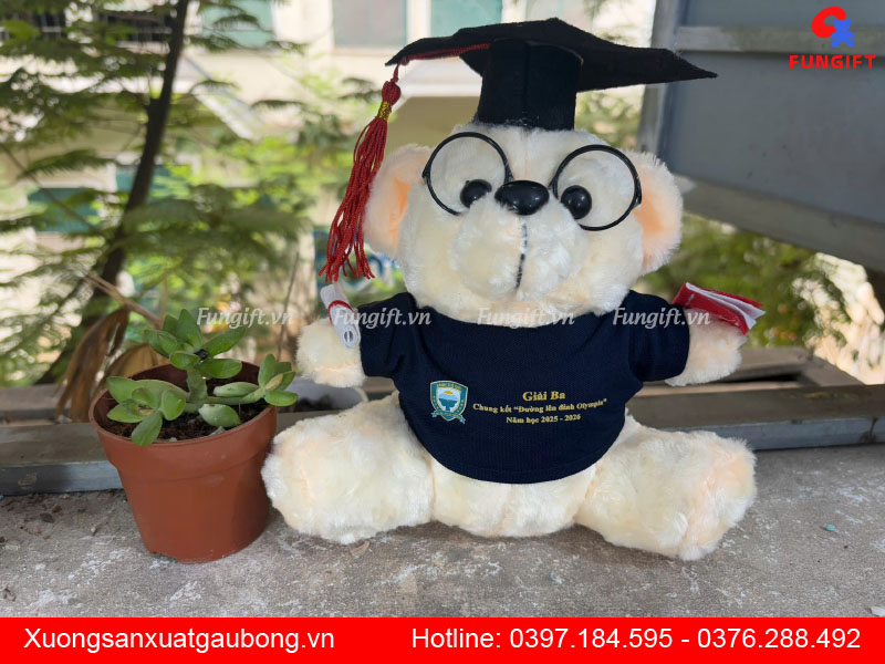 Gấu bông tốt nghiệp in tên