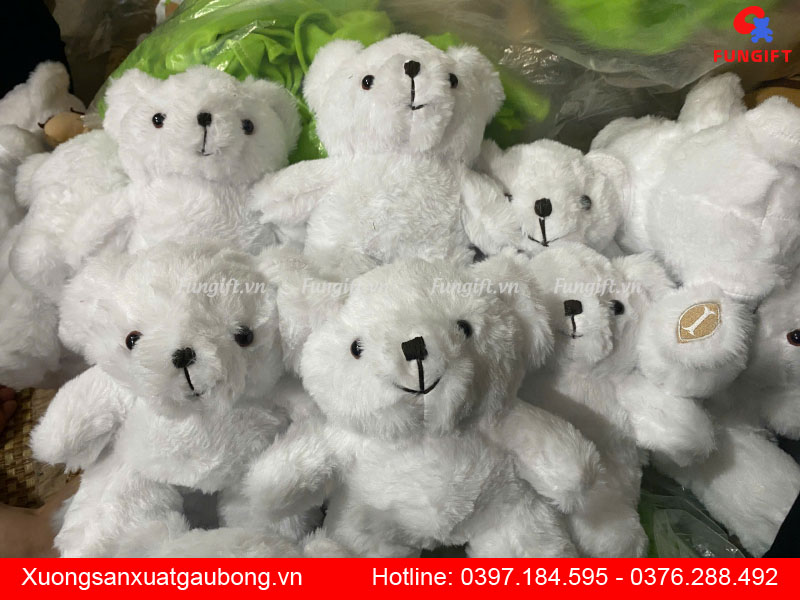 Gấu nhồi bông lông thỏ