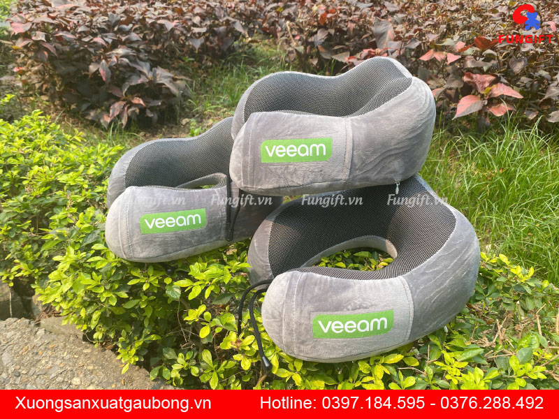 Gối kê cổ cao su non in theo yêu cầu làm quà tặng khách hàng