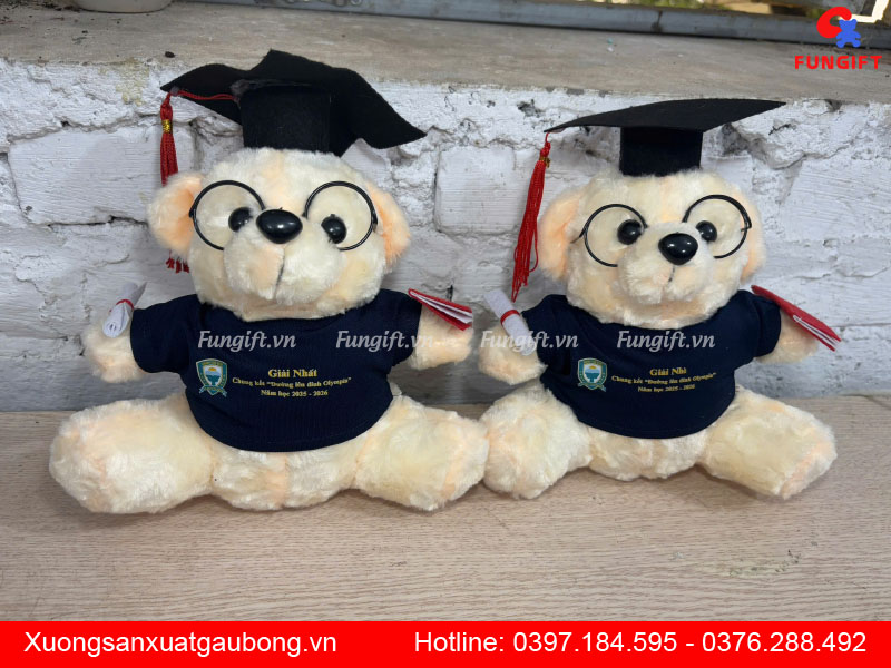 In gấu bông tốt nghiệp