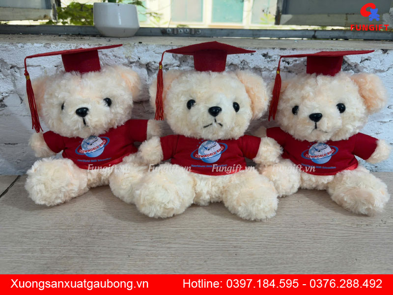 In gấu bông tốt nghiệp