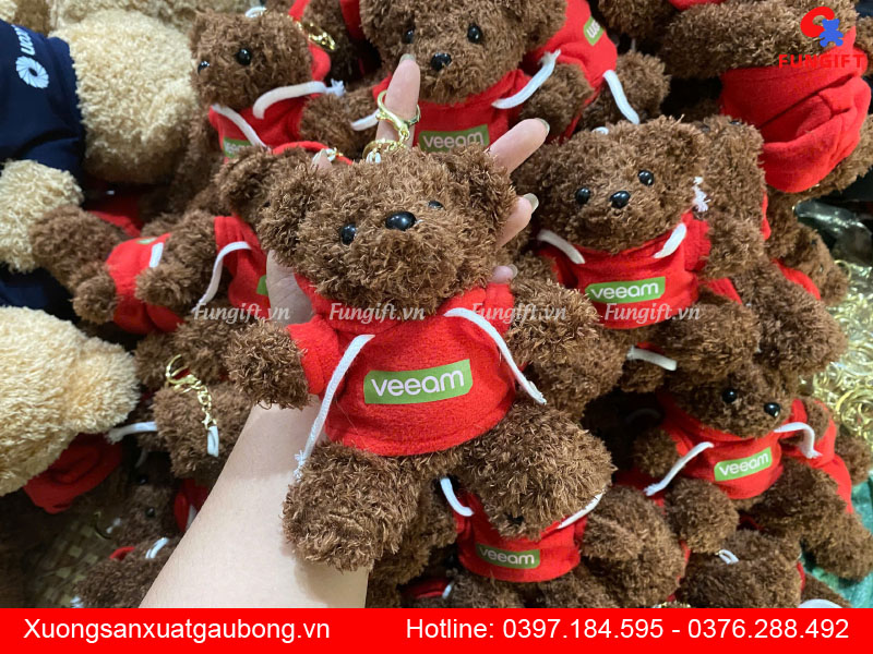 Làm móc khoá gấu bông theo yêu cầu TPHCM
