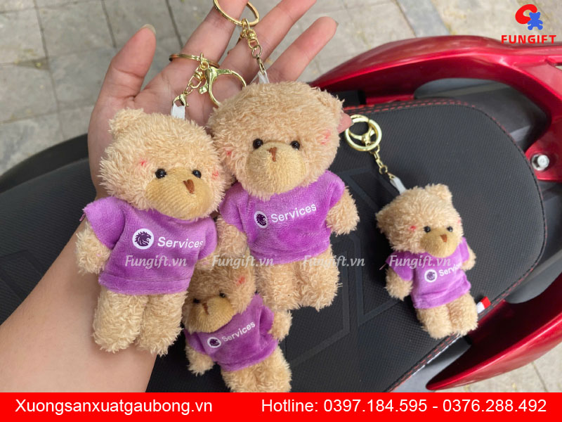 Móc chìa khoá gấu bông quà tặng