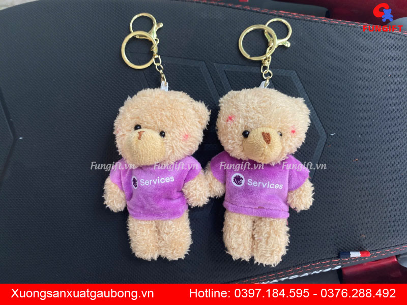 Móc khoá gấu bông theo yêu cầu
