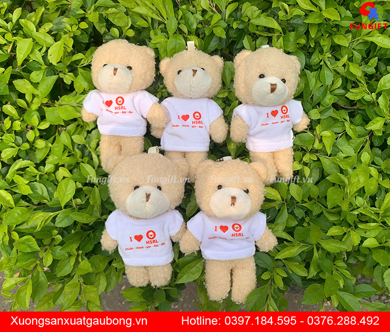 Móc khoá gấu bông theo yêu cầu