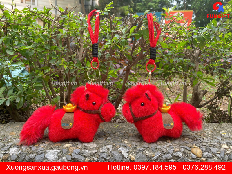 Móc khoá ngưa bông in logo lấy nhanh Hà Nội