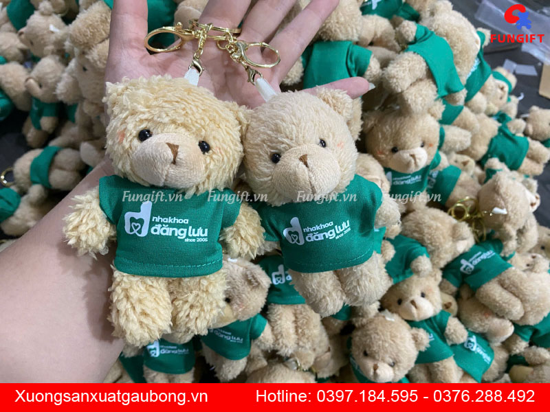 Móc khoá thú bông in logo