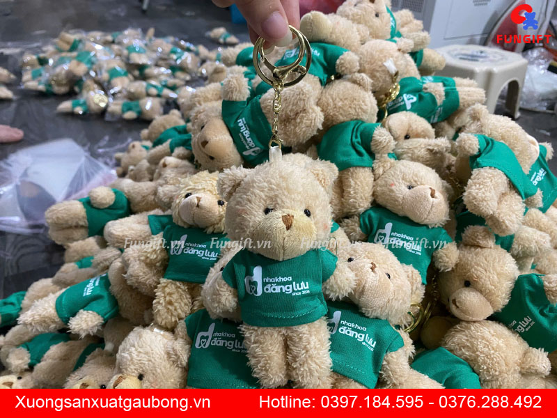 Sản xuất móc khoá gấu bông theo yêu cầu