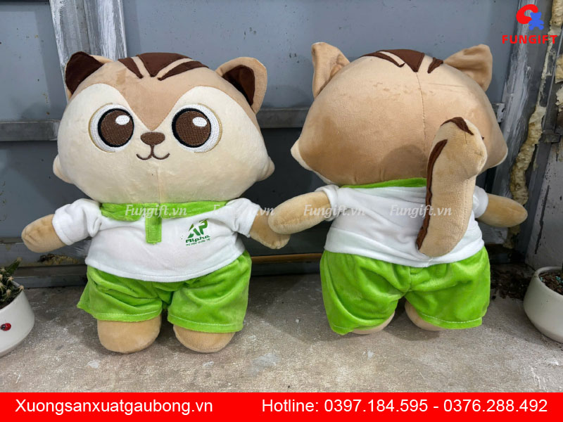 Sóc nhồi bông in logo theo yêu cầu