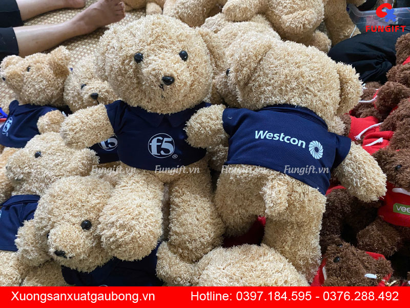 Xưởng sản xuất gấu bông quà tặng in logo số lượng lớn giá tốt