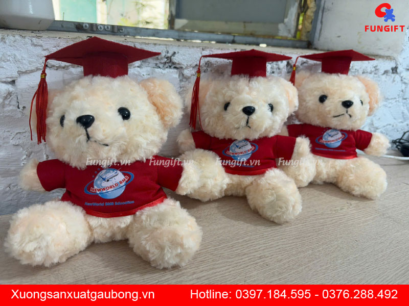 Xưởng sản xuất gấu tốt nghiệp, thú bông tốt nghiệp theo yêu cầu