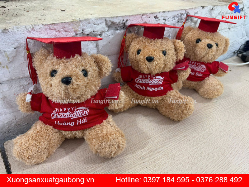 Cung cấp gấu bông cử nhân in số lượng lớn