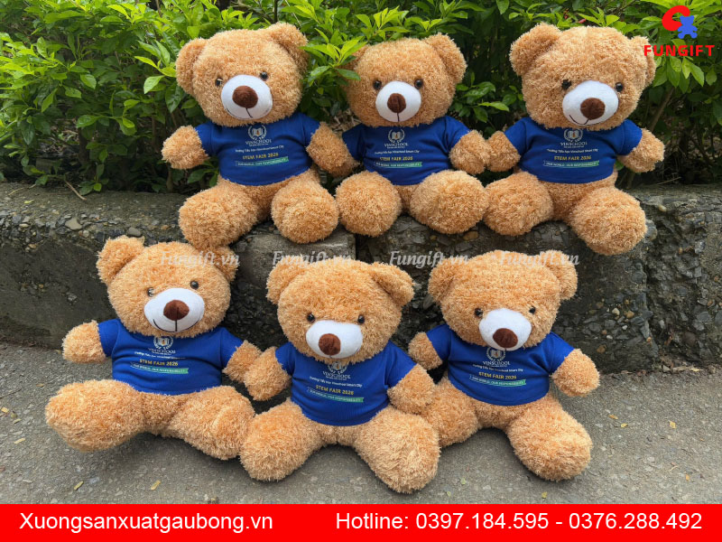 Mẫu gấu bông sản xuất in tại xưởng