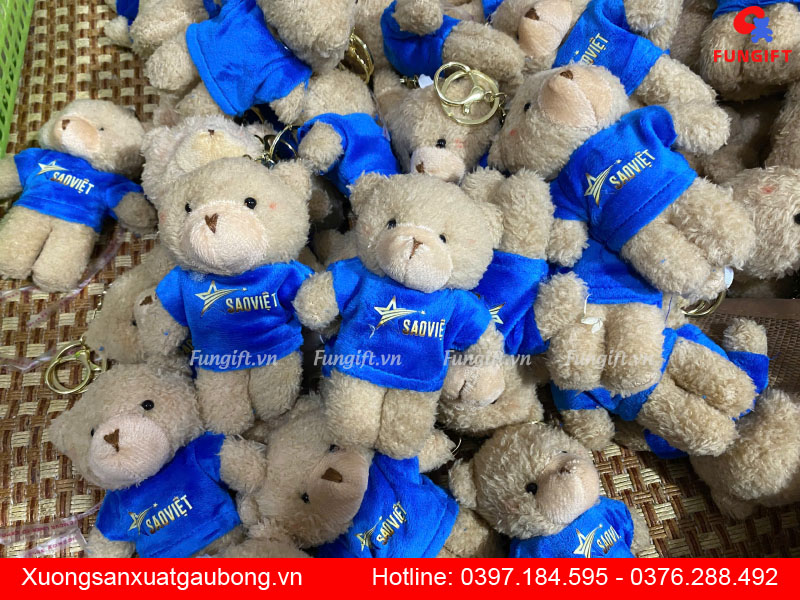 Móc khóa gấu in theo yêu cầu