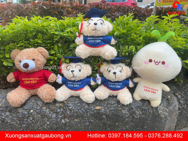 Gấu bông quà tặng in logo theo yêu cầu