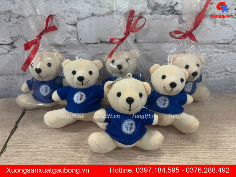 Móc khoá gấu bông theo yêu cầu