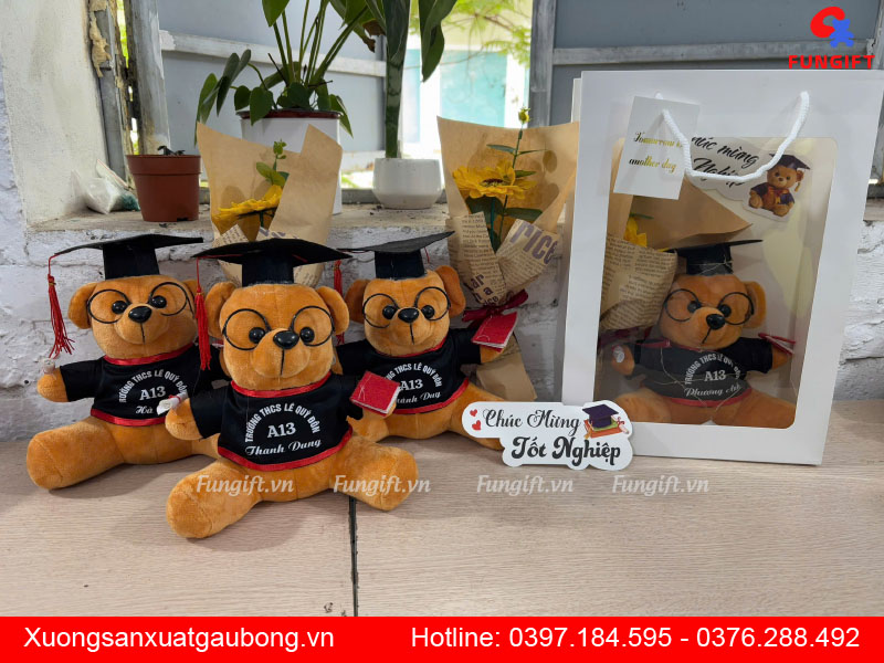 Sản xuất gấu bông tốt nghiệp theo yêu cầu