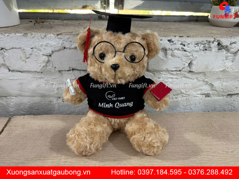 Gấu bông 30cm in logo theo yêu cầu