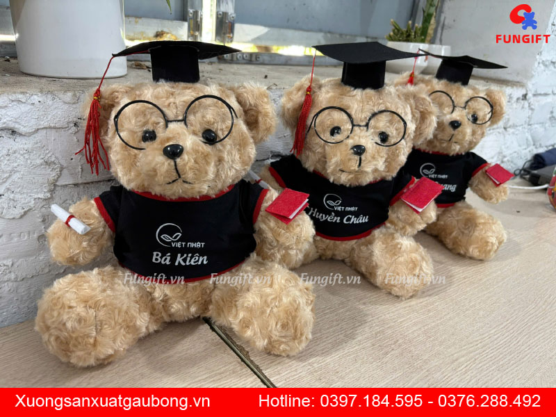 Gấu bông in logo trang trí