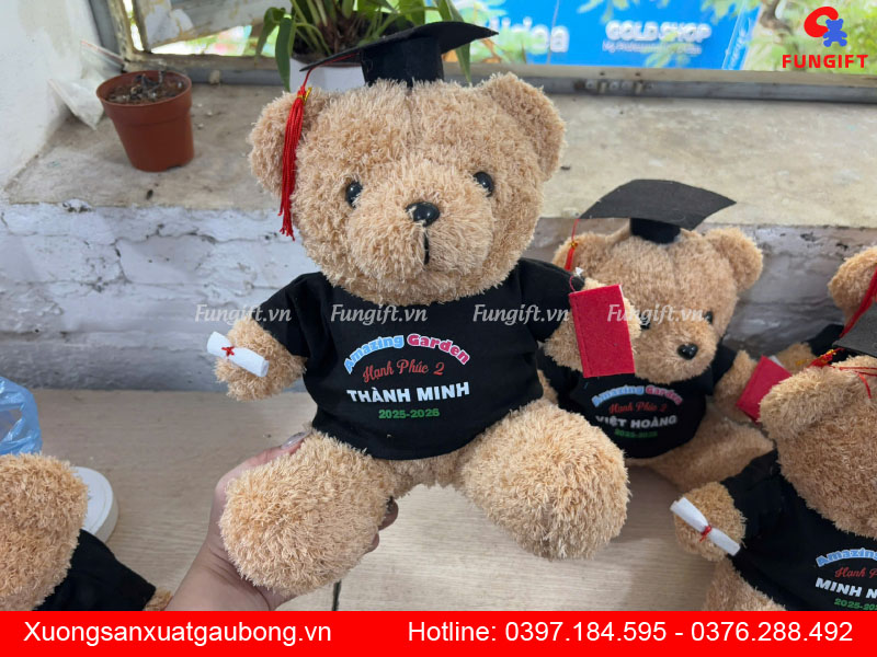 In gấu bông tốt nghiệp giá rẻ