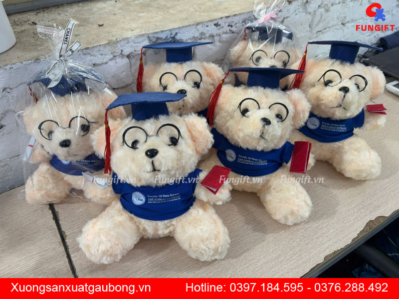 In logo công ty lên gấu bông